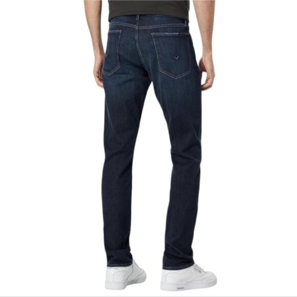 Hudson Byron Jeans Men's Size 38 x 32 Blue Dark Wash Denim Slim Straight - Picture 4 of 11